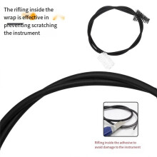 Saxophone Bent Neck Inner Cavity Double-Ended Nylon Cleaning Brush 83cm,Instrument Maintenance and Cleaning Rope Brush