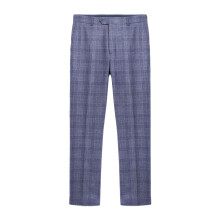(32R, Slate) Lambretta Mens Bradley Checked Suit Trousers