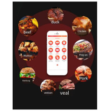 TermôMetro de Alimentos de Carne Sem Fio para Grelha de Forno, Bife de Peru, Fumante, Cozinha Inteligente Digital à Prova D'áGua