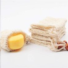 Seifentaschen für Die Dusche 120Er Pack Natural Ramie Soap Saver Pouch Selbstgemachte Seifennetztasche mit Kordelzug