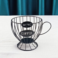 Coffee Capsule Storage Basket Coffee Cup Basket Coffee Pod Organizer Holder Coffee Pod Holder Coffee Accessories (Gold)