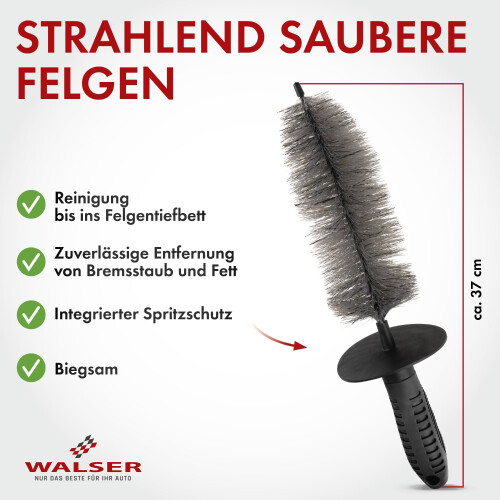 2x Auto Felgenbürste mit Borsten 37cm 2