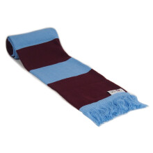 Fan Originals Classic Football Bar Scarf in Claret Blue Colours