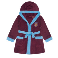 West Ham United FC Baby Hooded Fleece Dressing Gown Claret 18-24 Months