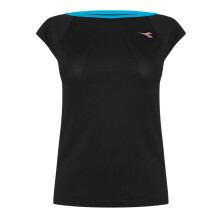 (10 UK, Black) Diadora Womens/Ladies Logo Crew Neck T-Shirt