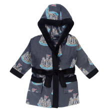 Newcastle United FC Baby Hooded Fleece Dressing Gown Black 6-12 Months