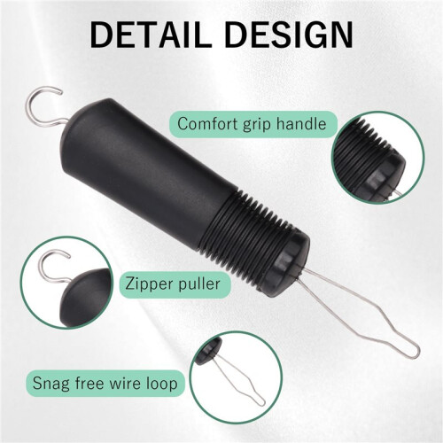 2Pcs Button Helper Tool with Non-Slip Grips to Help with Shirts, Coats, Button Hook Aids for the Elderly and Arthritic 1