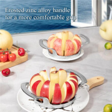 Fruit Slicer and Corer 12-Blade Stainless Steel Fruit Cutter-Frosted Handle Comfortable to Use