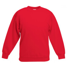 (3-4 Years, Red) Fruit Of The Loom Kids Unisex Premium 70/30 Sweatshirt