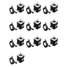 10Pcs Nema 17 Stepper Motor 48Mm Nema17 Motor 42Bygh 2A 4-Lead ( 17Hs8401 ) Motor 1M Cable for 3D Printer Cnc Motor