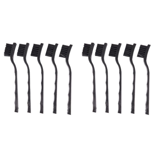 10 Pcs Black Non Slip Handle PCB Rework ESD Anti Static Dust Brush 17cm 1