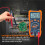 NJTY Auto-Ranging Digital Multimeter, TRMS 6000 Counts AC  Voltmeter Ohm Volt Amp Meter, Electrical Multimeter Tester with NCV 8