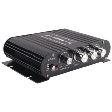 HIFI Amplifier 2.1 Channel 5.0 Car MP3 Amp AUX Input High Low Bassing Adjustment 20Wx2+40W Amplifier EU Plug