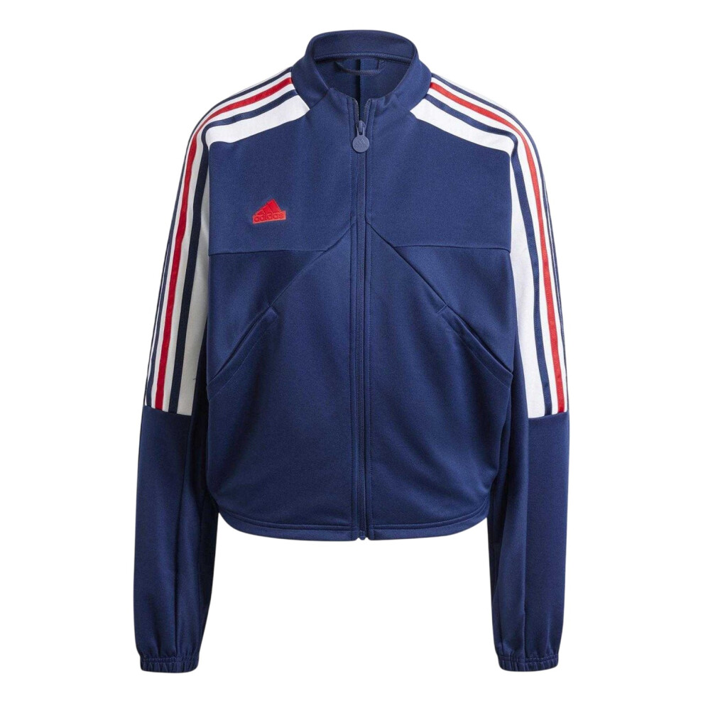 Adidas (12 Uk, Team Navy Blue) Womens/Ladies Tiro 3 Stripes Tracksuit Top