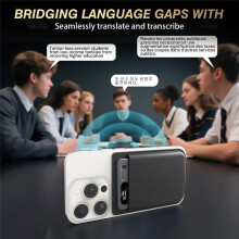 AI Voice Recorder Case 64GB App Control GKP9 Transcribe Summarize Supports 118 Languages Transcribe & Summarize AI