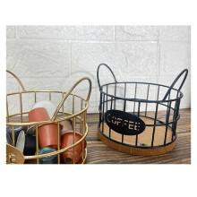 Organizador de Cápsulas de Café de Madera, Cesta de Almacenamiento para Encimera de Cocina con Mostrador de Base K, Portavasos, Frutos Secos para