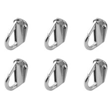 Marine Boat Hooks Stainless Steel Spring Snap Type Fending Hook Hanger 6 Pcs