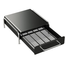 Elegant Metal Coffee Pod Holder with Drawer - Kitchen Countertop Organizer for Capsules, Tea Bags & More Black