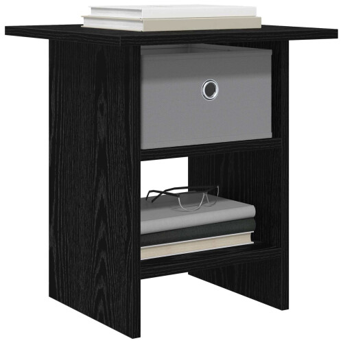 VidaXL vidaXL Bedside Table 2 pcs Black Oak 41 x 40 x 45 cm Engineered Wood 2