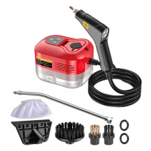 High-Efficiency Handheld Steam Cleaner with Advanced Sterilizations for Home Car Kitchen Air Conditioner EU Plug Red