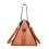 (Orange) Urban Pu Compact Crossbody Bag With Triangular Design And Zip Inner Storage 1