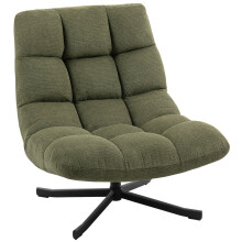 Swivel Lounge Chair Wide Seat Chenille Fabric Green