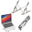 Silver Adjustable Laptop Stand, Aluminum Foldable Riser for 10-17.3" Laptops 1