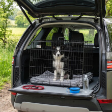 PawHut Car Dog Crate 35", Collapsible Slanted Travel Dog Cage with Tray