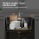 HOROW Black Granite Composite Kitchen Sink Single Bowl 45x40cm with Waste Kit 6