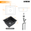 HOROW Black Granite Composite Kitchen Sink Single Bowl 45x40cm with Waste Kit 8