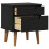 VidaXL vidaXL Bedside Cabinet Black 40 x 35 x 48 cm Solid Pine Wood 4