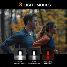 4Pack Running Light, USB Rechargeable LED Light, Clip Running Lights with Runners and Joggers for, Outdoor Adventure
