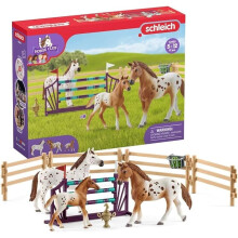 Schleich Horse Club - 11Pc Horse Club Lisa'S Tournament Training | 42433 | Horse Figurine, Equestrian Toy for Girls 5+