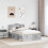 VidaXL vidaXL Bed Frame Concerte Grey 135 x 190 cm Solid Pine Wood 3