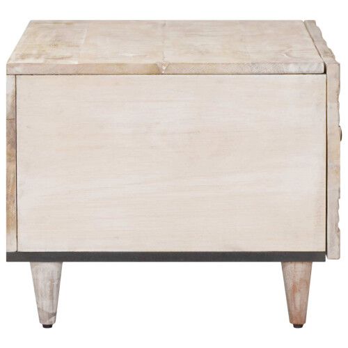 VidaXL vidaXL Coffee Table White 80 x 50 x 40 cm Solid Mango Wood 2