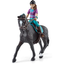 Schleich Horse Club - 10Pc Horse Club Lisa & Storm - Kids Ages 5+ | 42541 | Horse Figurine, Equestrian Toy for Girls 5+