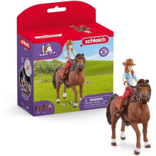 Schleich Horse Club - 10Pc Hannah & Cayenne Playset - Kids 5+ | 42539 | Horse Figurine, Equestrian Toy for Girls 5+
