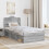 VidaXL vidaXL Bed Frame Grey Sonoma 75 x 190 cm Solid Pine Wood 2
