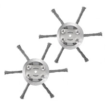 Steel Wire Trimmer Head 6 Inch Weed Trimmer Head Univers al Rotary Brush Cutter Head for Lawn Garden Grass Moss Removal