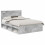 VidaXL vidaXL Bed Frame Concerte Grey 150 x 200 cm Solid Pine Wood 2