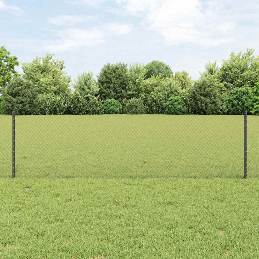 Vidaxl Welded Wire Fence 100 X 0.6 M (W X H) Pvc-Coated Steel Grey 8721158931689