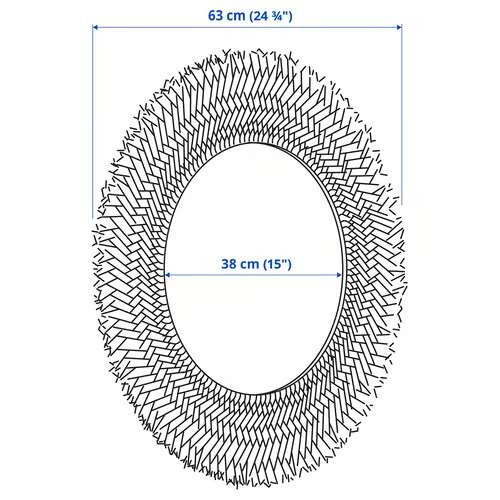 IKEA VRIGSTAD Sedge Mirror 63cm 2