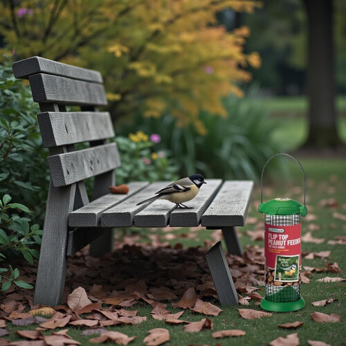 Gardman Gardman Flip Top Wild Bird Peanut Feeder Green 1