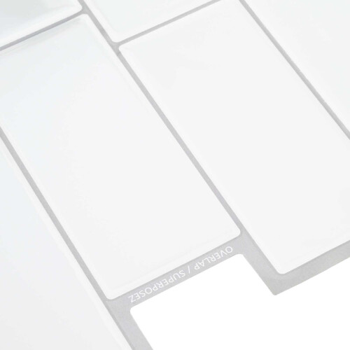 VidaXL vidaXL Decorative Stickers 10 pcs White Grey 29 x 21 cm 2