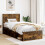 VidaXL vidaXL Headboard Smoked Oak PB 1