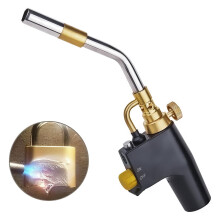 MAPP Gas Torch, Adjustable Propane Blow Torch with Piezo Trigger Ignition, High Temperature Soldering Torch for Plumbing Welding Brazing Cooking