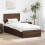 VidaXL vidaXL Bed Frame with Headboard Brown Oak 75 x 190 cm Engineered Wood 1