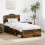 VidaXL vidaXL Bed Frame with Headboard Smoked Oak 75 x 190 cm Solid Pine Wood 1