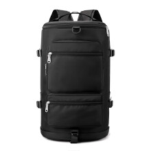 Reiserucksack, Handgepäck-Rucksack mit Schuhfach, wasserabweisende Weekender-Tasche Black