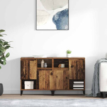 vidaXL Sideboards 2 pcs Old Wood 60 x 35 x 70 cm Engineered Wood